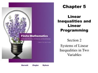 Chapter 5 Linear Inequalities and Linear Programming