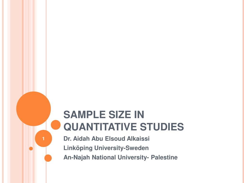 PPT - SAMPLE SIZE IN QUANTITATIVE STUDIES PowerPoint Presentation, free ...
