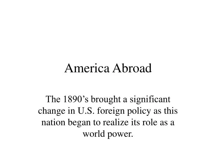 america abroad