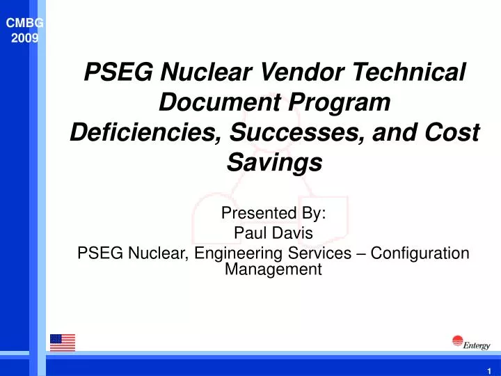 pseg nuclear vendor technical document program deficiencies successes and cost savings