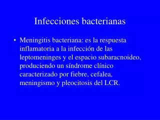 Infecciones bacterianas