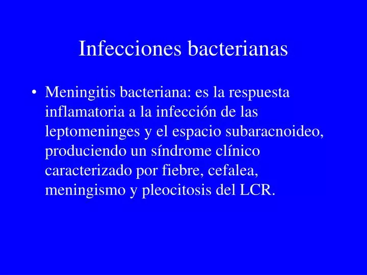 infecciones bacterianas