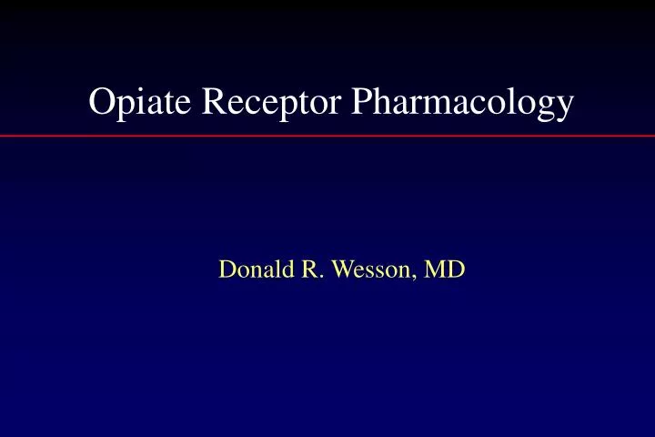opiate receptor pharmacology