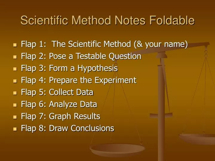 scientific method notes foldable
