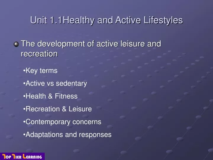unit 1 1healthy and active lifestyles