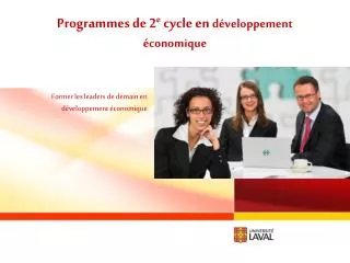 Programmes de 2 e cycle en développement économique