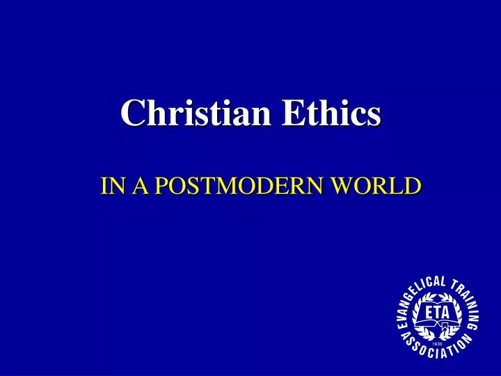 christian ethics