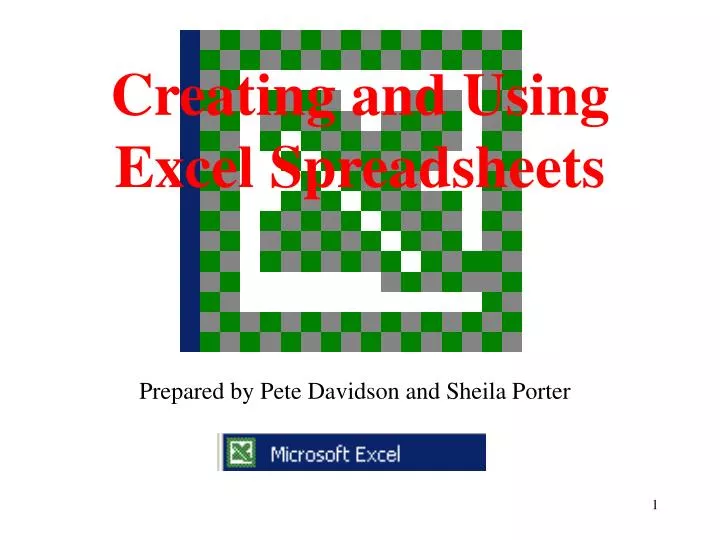 creating and using excel spreadsheets