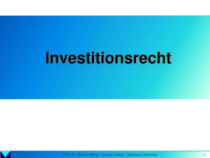 investitionsrecht