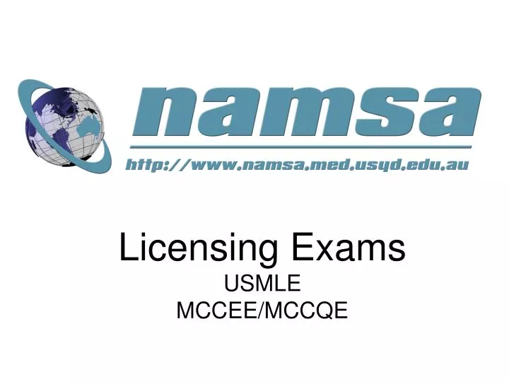 licensing exams usmle mccee mccqe