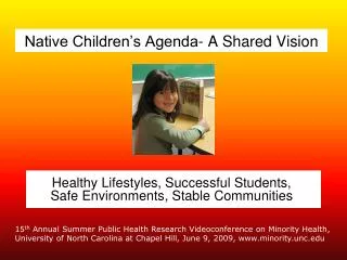 Native Children’s Agenda- A Shared Vision