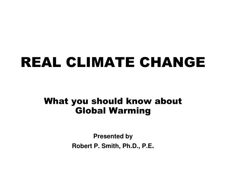 real climate change
