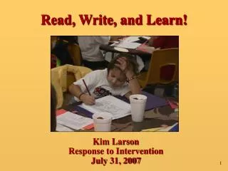 Read, Write, and Learn!