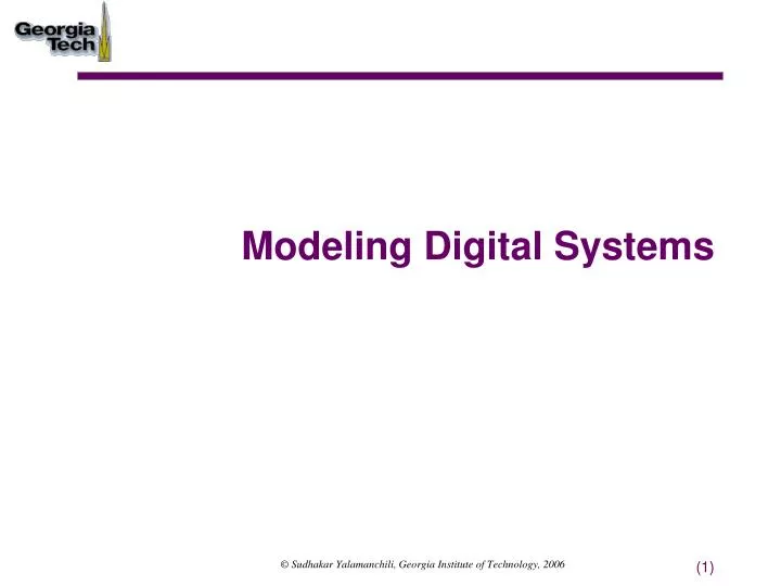 modeling digital systems