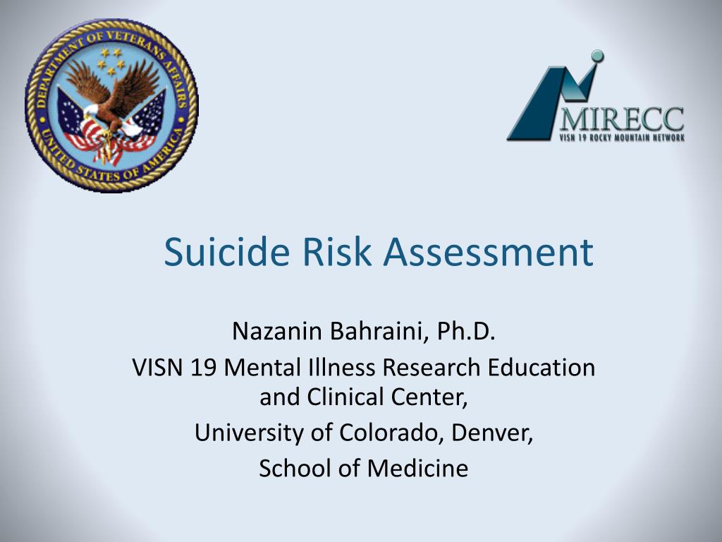 PPT - Suicide Risk Assessment PowerPoint Presentation, free download ...