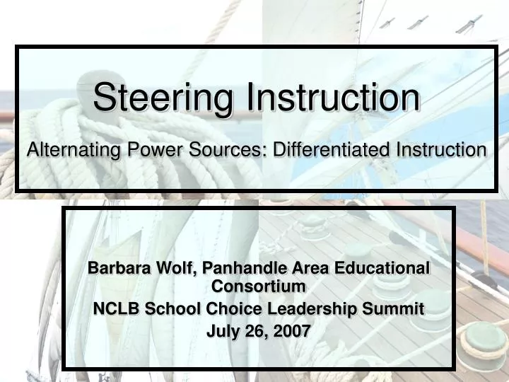steering instruction alternating power sources differentiated instruction