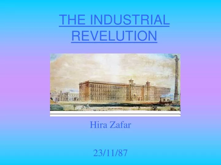 the industrial revelution