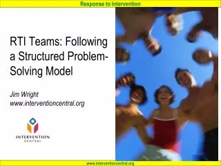 RTI Teams: Following a Structured Problem-Solving Model Jim Wright www.interventioncentral.org