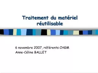 traitement du mat riel r utilisable