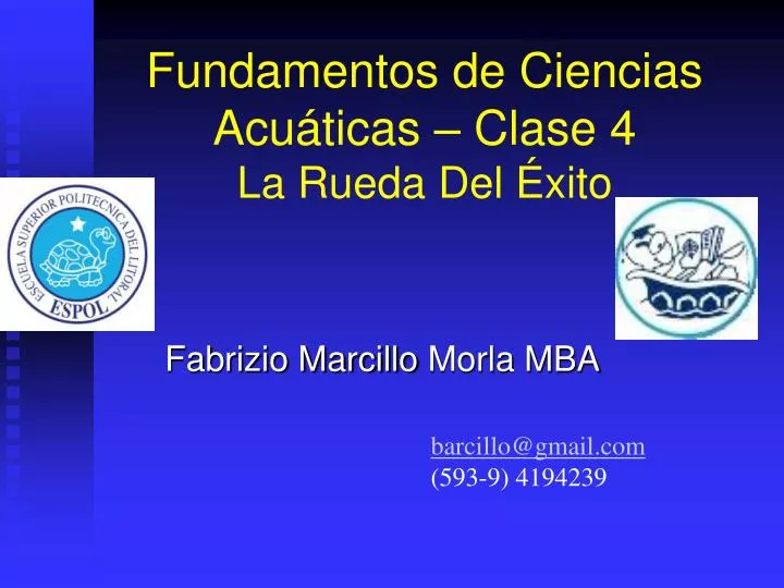 fundamentos de ciencias acu ticas clase 4 la rueda del xito