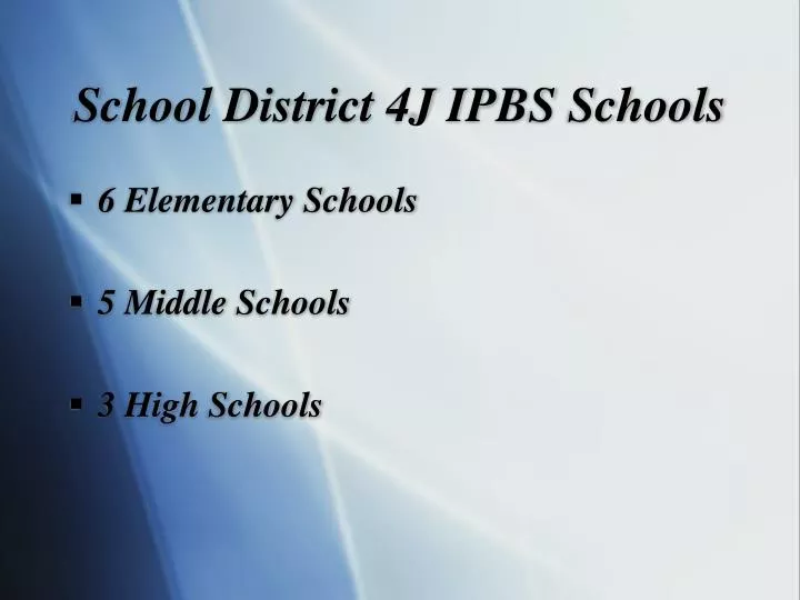 school district 4j ipbs schools