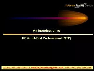 An Introduction to HP QuickTest Professional (QTP)
