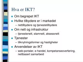 Hva er IKT?