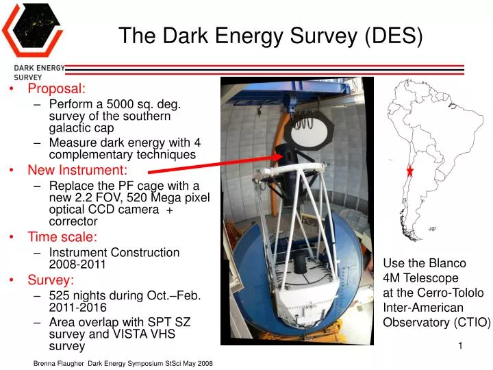 the dark energy survey des