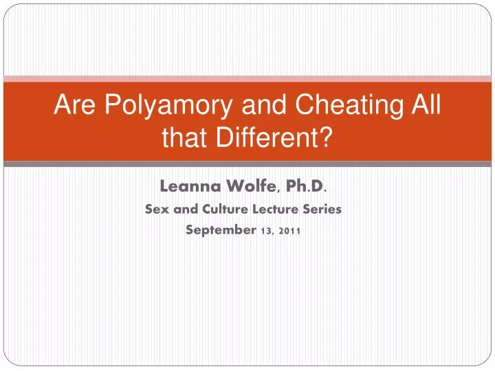 are polyamory and cheating all that different