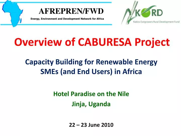 overview of caburesa project