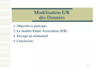 mod lisation e r des donn es