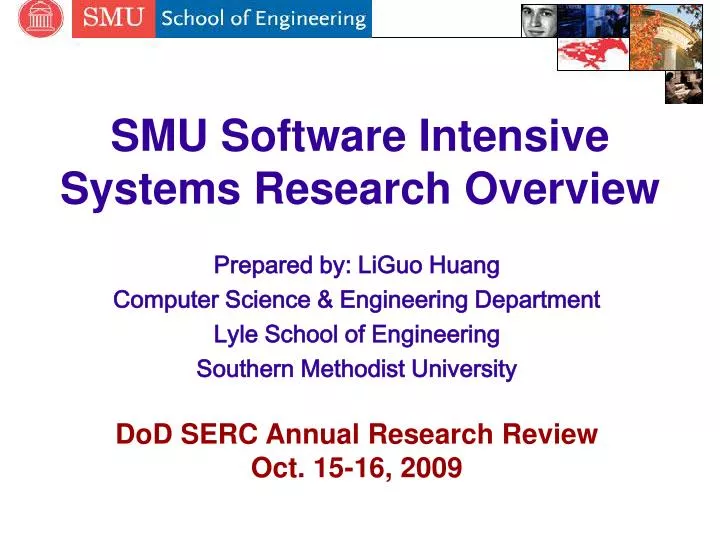 smu software intensive systems research overview