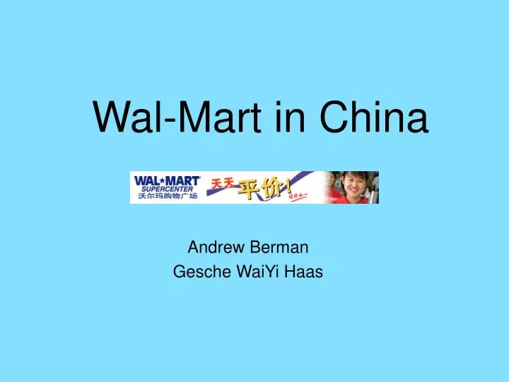 wal mart in china