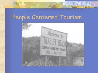 People Centered Tourism
