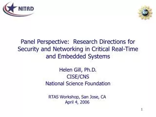 Panel Perspective: Research Directions for Security and Networking in Critical Real-Time and Embedded Systems