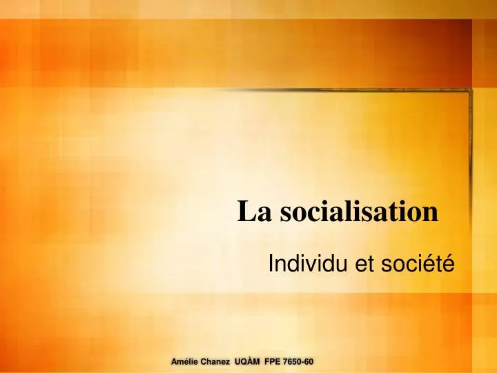 individu et soci t