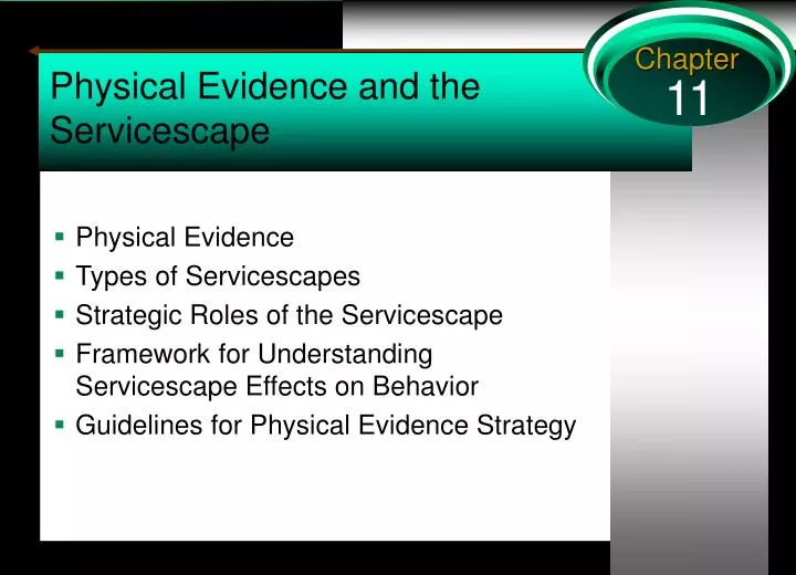 physical evidence and the servicescape