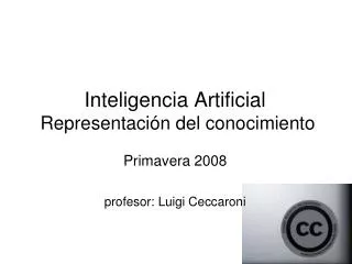 Inteligencia Artificial Representación del conocimiento