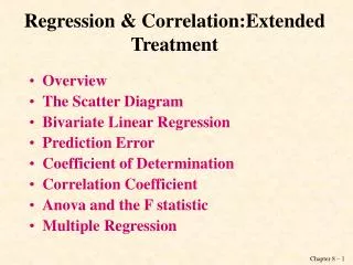 Regression &amp; Correlation:Extended Treatment