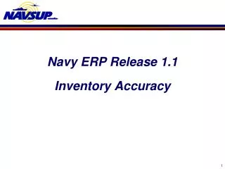 Navy ERP Release 1.1 Inventory Accuracy