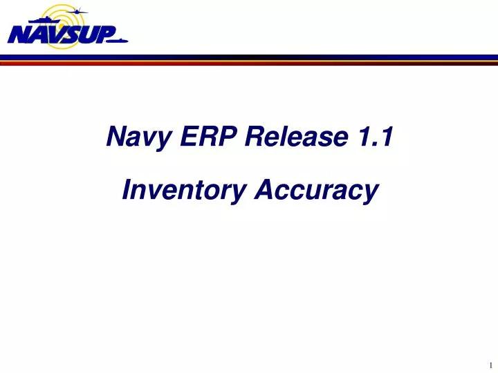navy erp release 1 1 inventory accuracy