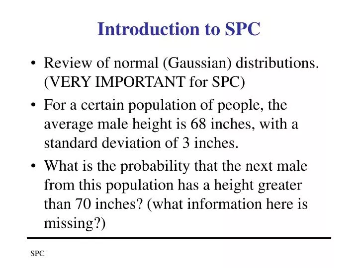 introduction to spc