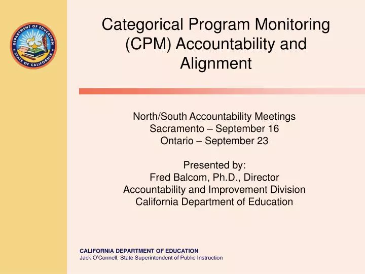 categorical program monitoring cpm accountability and alignment