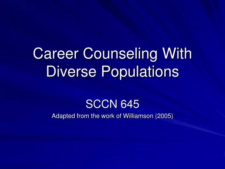 career counseling with diverse populations