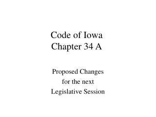 Code of Iowa Chapter 34 A