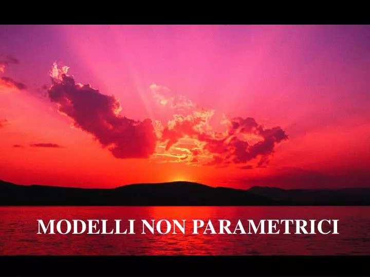 modelli non parametrici