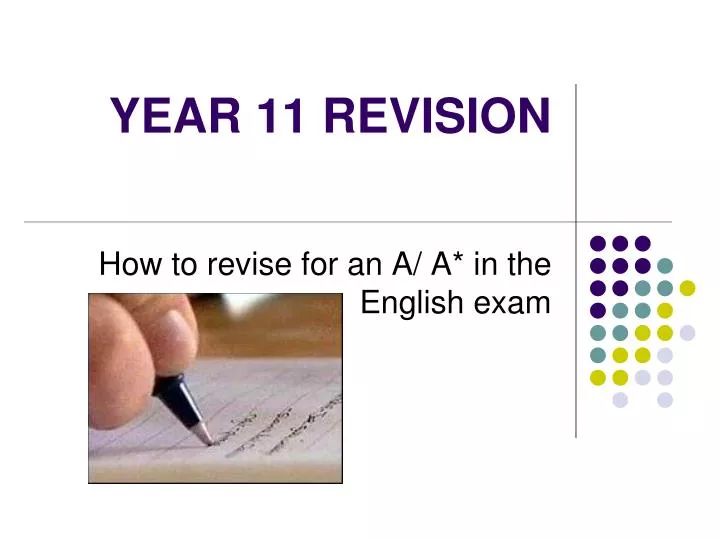 year 11 revision