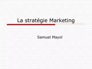 la strat gie marketing