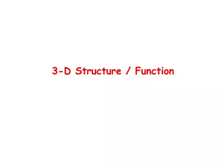 3 d structure function