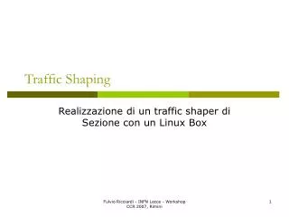 traffic shaping